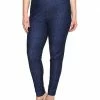 MICHAEL Michael Kors Plus Size Denim Pull-On Leggings in Blue Indigo | Jeans