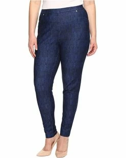 MICHAEL Michael Kors Plus Size Denim Pull-On Leggings in Blue Indigo | Jeans