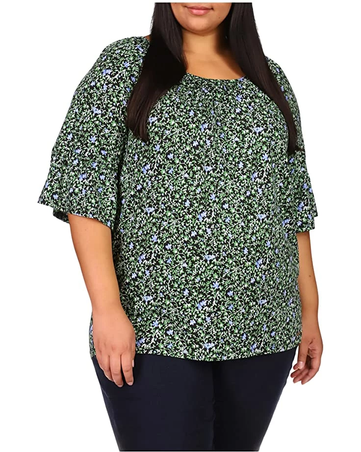MICHAEL Michael Kors Plus Size Vine Leaves Flare Sleeve Top | Shirts & Tops 1 MICHAEL Michael Kors Plus Size Vine Leaves Flare Sleeve Top | Shirts & Tops