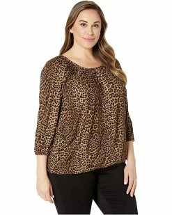 MICHAEL Michael Kors Plus Size Leopard Peasant Top | Shirts & Tops -MICHAEL Michael Kors Sales Store 91ILqZVmIwL. AC SR736920