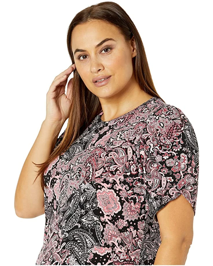 MICHAEL Michael Kors Plus Size Arabesque Paisley Petal Sleeve Top | Shirts & Tops 3 MICHAEL Michael Kors Plus Size Arabesque Paisley Petal Sleeve Top | Shirts & Tops - Image 3