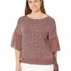MICHAEL Michael Kors Plus Size Spring Bud Combo Sleeve Top | Shirts & Tops
