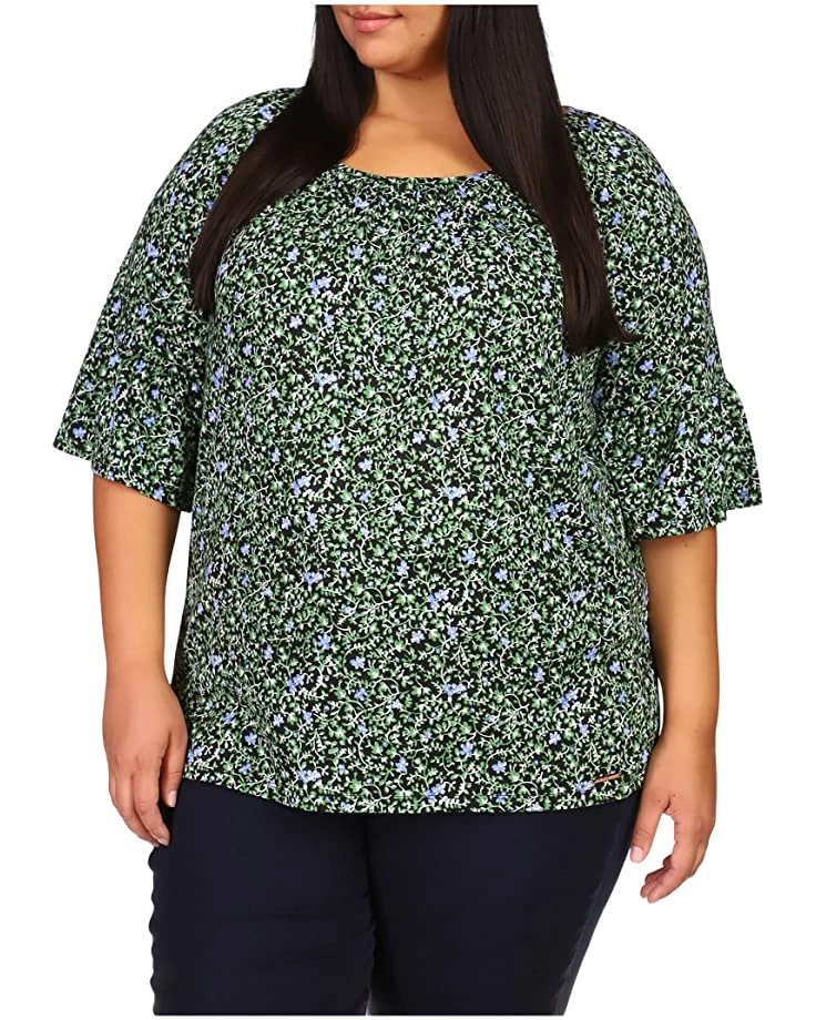 MICHAEL Michael Kors Plus Size Vine Leaves Flare Sleeve Top | Shirts & Tops 2 MICHAEL Michael Kors Plus Size Vine Leaves Flare Sleeve Top | Shirts & Tops - Image 2