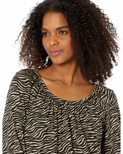 MICHAEL Michael Kors Tiger Peasant Top | Shirts & Tops -MICHAEL Michael Kors Sales Store 91a996L1LwL. AC SR736920