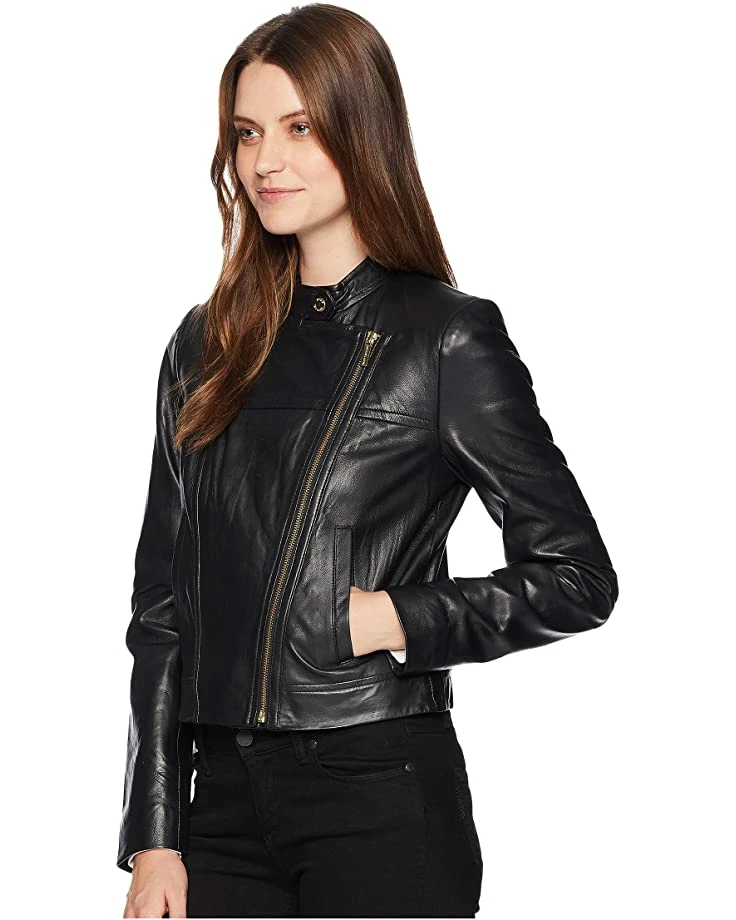MICHAEL Michael Kors Leather Moto Jacket | Coats & Outerwear 2 MICHAEL Michael Kors Leather Moto Jacket | Coats & Outerwear - Image 2