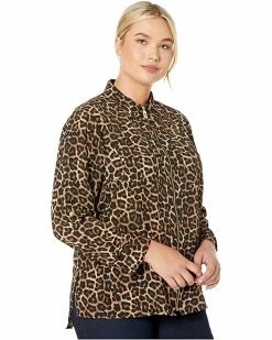 MICHAEL Michael Kors Plus Size Leopard Dog Tag | Shirts & Tops -MICHAEL Michael Kors Sales Store 91jJFSlz tL. AC SR736920