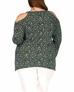 MICHAEL Michael Kors Plus Size Floral Cold-Shoulder Top | Shirts & Tops -MICHAEL Michael Kors Sales Store 91ocaRYMWML. AC SR736920