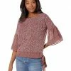 MICHAEL Michael Kors Spring Bud Combo Sleeve Top | Shirts & Tops