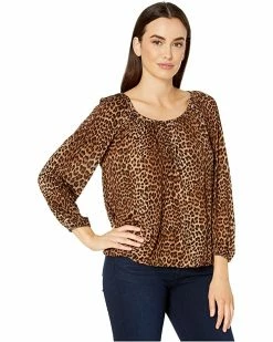MICHAEL Michael Kors Core Per Leopard Peasant Top | Shirts & Tops -MICHAEL Michael Kors Sales Store 91tKfc4k9LL. AC SR736920
