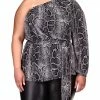 MICHAEL Michael Kors Plus Size Snake One Shoulder Tunic | Shirts & Tops