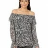 MICHAEL Michael Kors Mega Zinnia Off Shoulder Top | Shirts & Tops