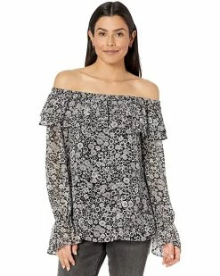 MICHAEL Michael Kors Mega Zinnia Off Shoulder Top | Shirts & Tops