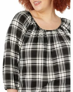 MICHAEL Michael Kors Plus Size Buffalo Check Peasant Top | Shirts & Tops 6 MICHAEL Michael Kors Plus Size Buffalo Check Peasant Top | Shirts & Tops -MICHAEL Michael Kors Sales Store 91ye1lVHzvL. AC SR736920